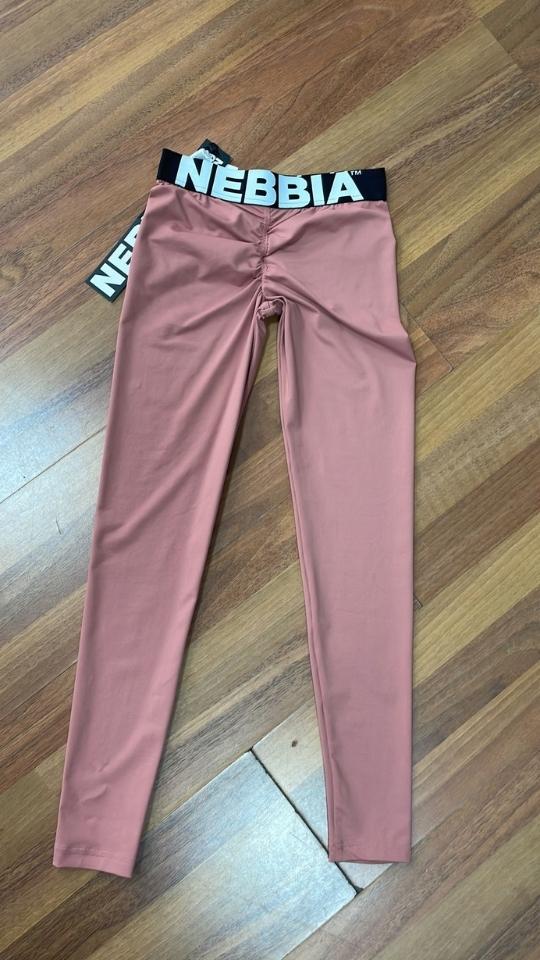 Leggings Nebbia con fascia colore rosa