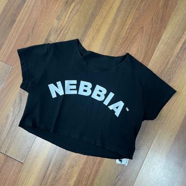 Maglia crop top larga Nebbia