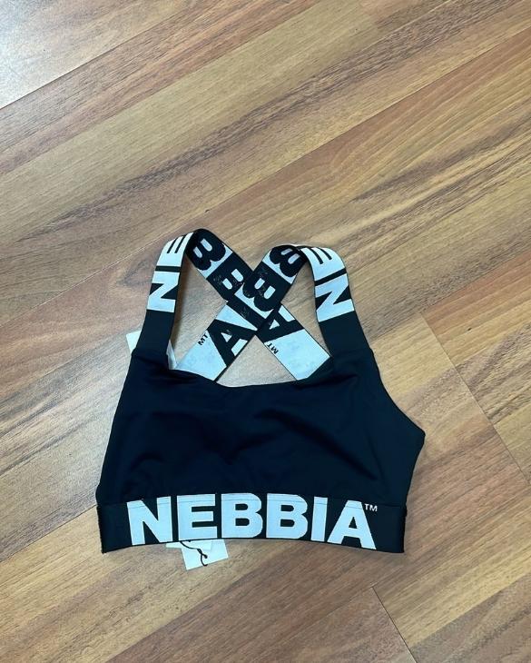 Top con fascia Nebbia color nero