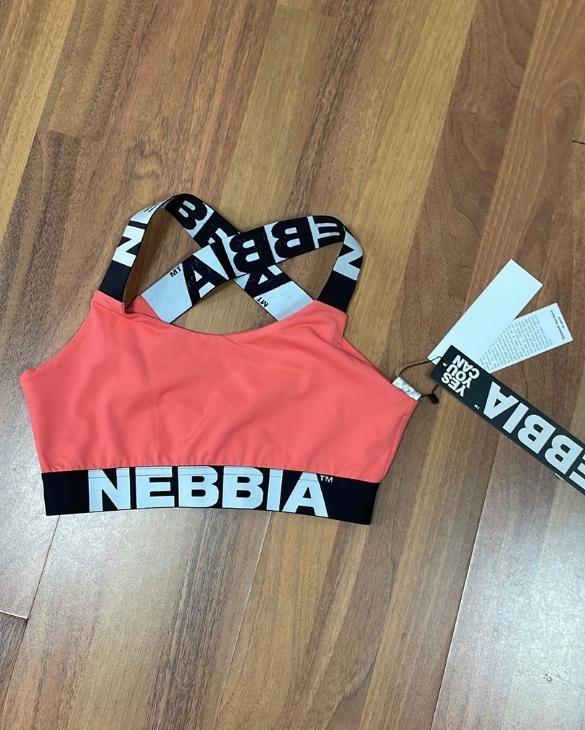 Top con fascia Nebbia color pesca