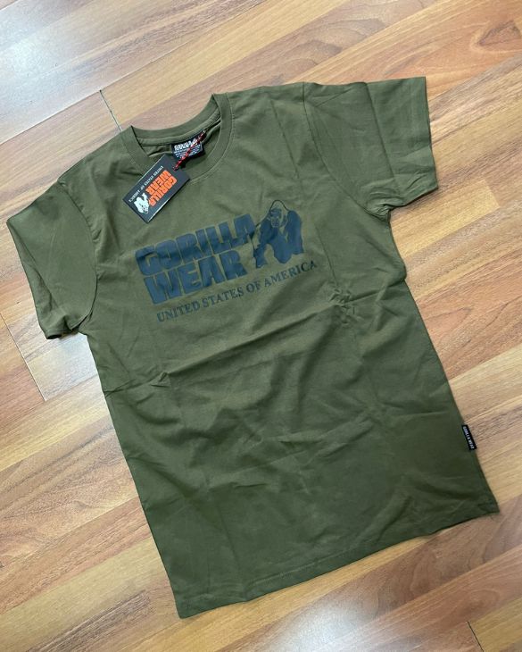 T-shirt Gorillawear nera e verde