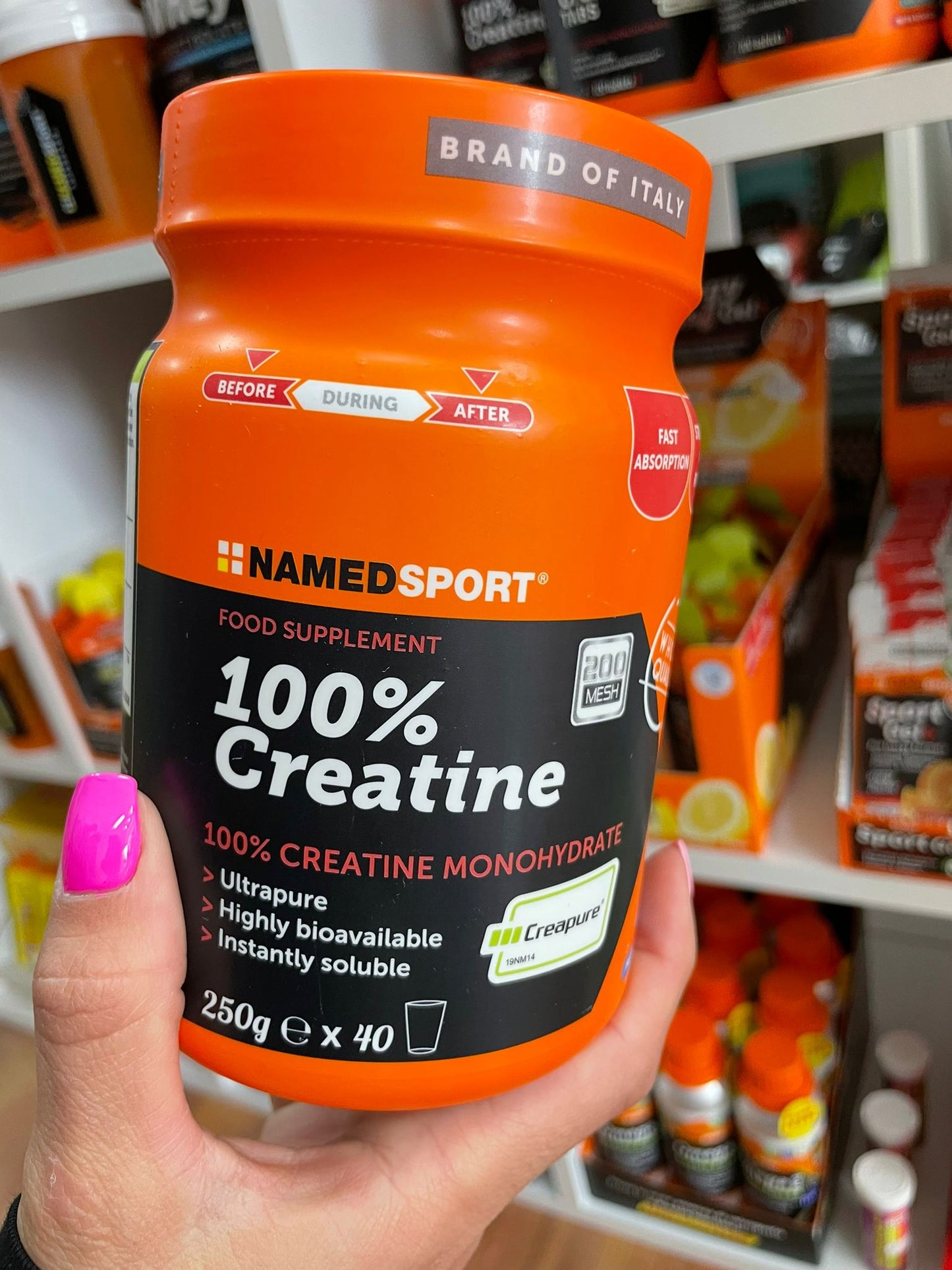 Named Sport 100% Creatine Integratore di Creatina Monoidrato 250 g